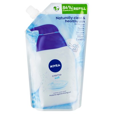 Obrázek Nivea Creme Soft krémové tekuté mýdlo náhradní náplň 500ml