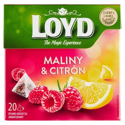 Obrázek Loyd Bylinno-ovocný čaj aromatizovaný maliny & citron 20 x 2g (40g)