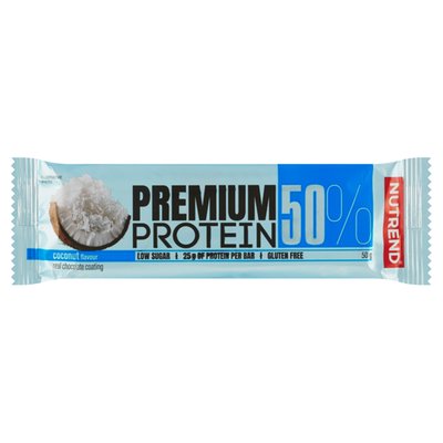 Obrázek Nutrend Premium Protein 50 Bar příchuť kokos 50g