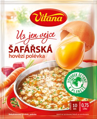 Obrázek Vitana Už jen vejce Šafářská hovězí polévka 62g