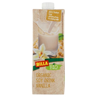 Obrázek BILLA BIO Sójový nápoj s vanilkovou příchutí 1l