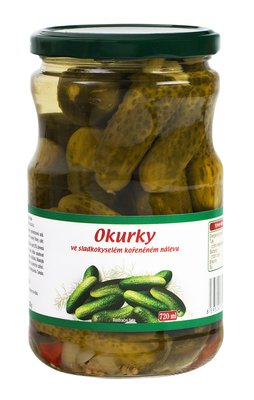 Obrázek Okurky sterilované 720ml 6-9cm