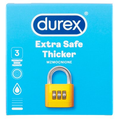 Obrázek Durex Extra Safe Thicker kondomy 3 ks