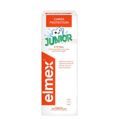 Obrázek elmex® Junior ústní voda pro děti ve věku 6-12 let 400ml
