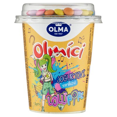 Obrázek Olma Olmíci Jogurtoví vanilkoví Lollipopz 113g