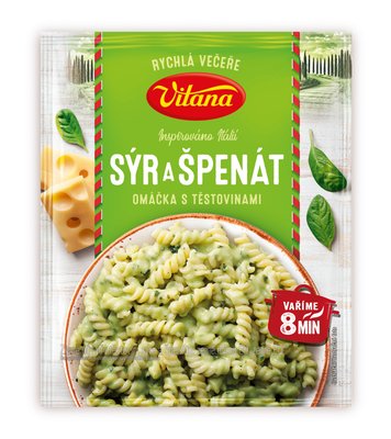 Obrázek Vitana Rychlá večeře Sýr a špenát omáčka s těstovinami 154g