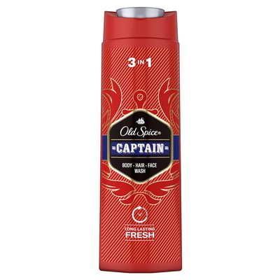 Obrázek Old Spice Captain Sprchový Gel Pro Muže 400 ml, 3 v 1, Dlouhotrvající Svěžest