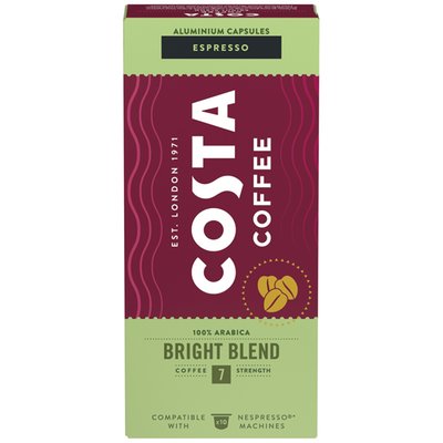 Obrázek Costa Coffee Bright Blend Espresso pražená mletá káva v kapslích 10 x 5,7g (57g)