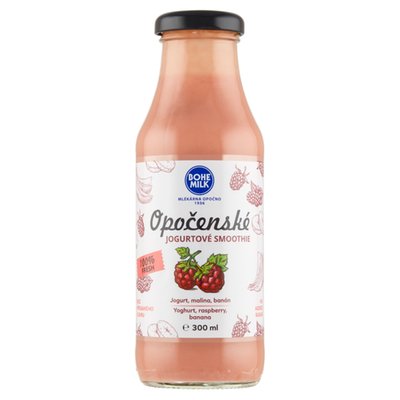 Obrázek Bohemilk Opočenské jogurtové smoothie jogurt, malina, banán 300ml