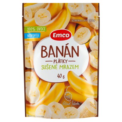 Obrázek Emco Banán plátky sušené mrazem 40g