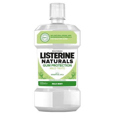 Obrázek Listerine Naturals Gum Protection Mild Taste ústní voda 500ml
