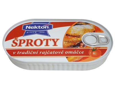 Obrázek Šproty v tradiční rajčatové omáčce NEKTON EO 170g