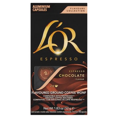 Obrázek L'OR Espresso Chocolate pražená mletá káva s příchutí čokolády v kapslích 10 ks 52g