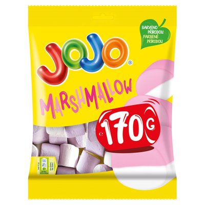 Obrázek JOJO Marshmallow pěnové bonbóny s příchutí jahody a vanilky 170g