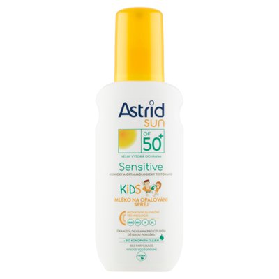 Obrázek Astrid Sun Sensitive dětské mléko na opalování sprej OF 50+ 150ml