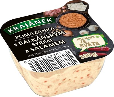 Obrázek Krajánek Pomazánka s balkánským sýrem a salámem 100 g