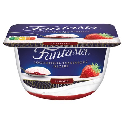 Obrázek Fantasia Jogurtovo-tvarohový dezert s jahodovou vrstvou 125g