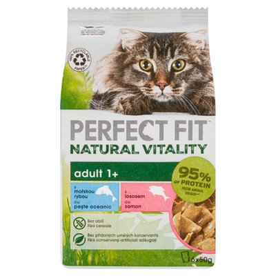 Obrázek Perfect Fit Natural Vitality Adult 1+ s mořskou rybou a lososem 6 x 50g (300g)