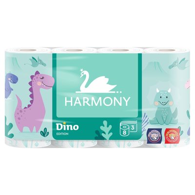 Obrázek Harmony Dino Edition toaletní papír 3 vrstvy 8 ks