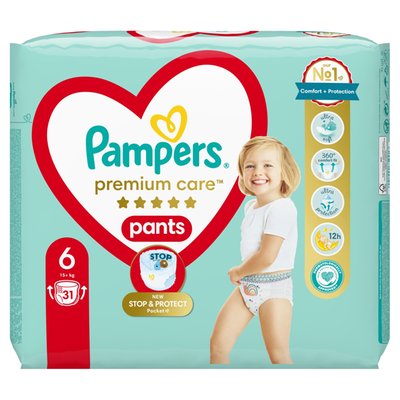 Obrázek Plenkové Kalhotky Pampers Premium Care Velikost 6,  Kusů, 15kg+