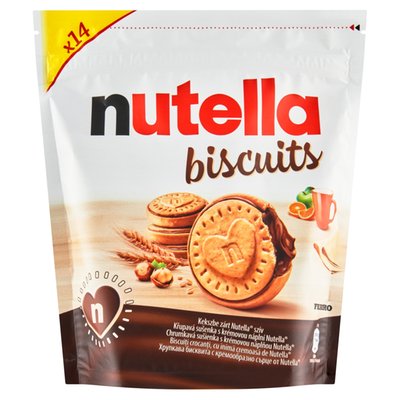 Obrázek Nutella Biscuits sušenka plněná lískooříškovou pomazánkou s kakaem 193g