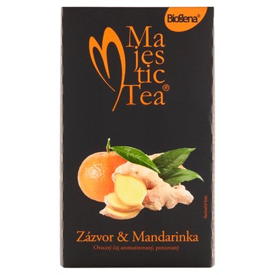 Obrázek Biogena Majestic Tea Zázvor & mandarinka ovocný aromatizovaný čaj porcovaný 20 x 2,5g (50g)