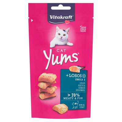 Obrázek Vitakraft Cat Yums Doplňkové krmivo pro kočky +losos +omega 3 40g