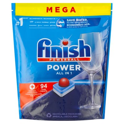 Obrázek Finish Powerball Power All in 1 tablety do myčky nádobí 94 ks 1504g