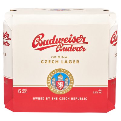 Obrázek Budweiser Budvar Original pivo ležák světlé 6 x 0,5l (3l)
