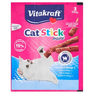 Obrázek Vitakraft Cat Stick mini s příchutí platýse 3 ks 18g