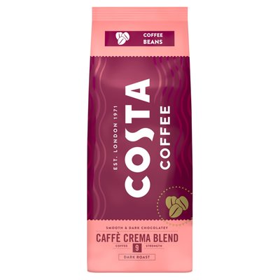 Obrázek Costa Coffee Café Crema Blend Dark Roast pražená zrnková káva 500g