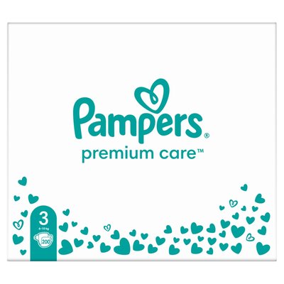Obrázek Pampers Premium Care Velikost 3, Plenky 200, 6kg - 10kg