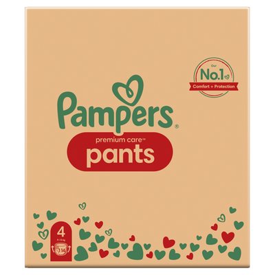 Obrázek Plenkové Kalhotky Pampers Premium Care Velikost 4, 114 Kusů, 9kg-15kg