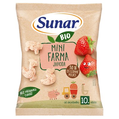 Obrázek Sunar Bio křupky mini farma jahoda 18g