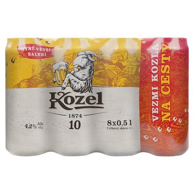 Obrázek Velkopopovický Kozel 10 pivo výčepní světlé 8 x 0,5l (4l)