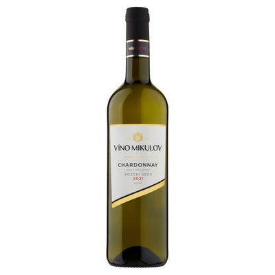 Obrázek Víno Mikulov Chardonnay víno s přívlastkem pozdní sběr suché bílé 0,75l