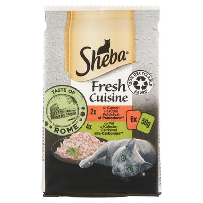 Obrázek Sheba Fresh Cuisine kompletní mokré krmivo pro dospělé kočky 6 x 50g (300g)