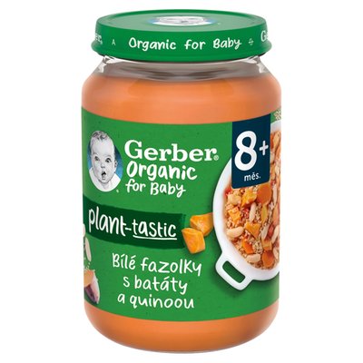 Obrázek GERBER Organic 100% rostlinný příkrm bílé fazolky s batáty a quinoou 190g