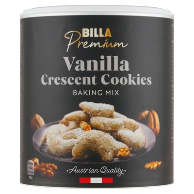 Obrázek BILLA Premium Sypká směs s vlašskými ořechy pro přípravu těsta na vanilinové rohlíčky 310g