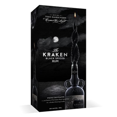 Obrázek KRAKEN Black Spiced Spirit drink 0,7L 40% se svíčkou Gift Box