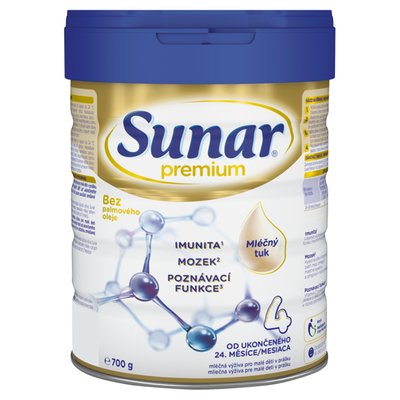 Obrázek Sunar Premium 4 mléčná výživa pro malé děti v prášku 700g