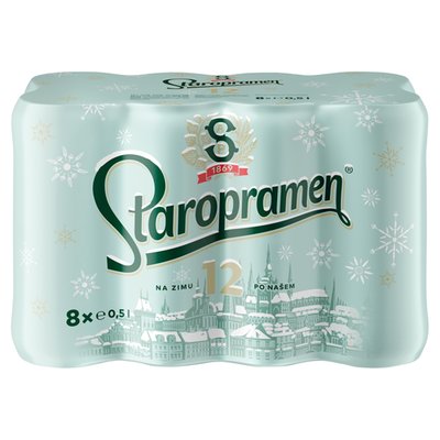 Obrázek Staropramen 12 pivo ležák světlý 8 x 0,5l