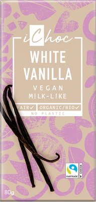 Obrázek Bio vegan bílá čokoláda s vanilkou iChoc 80 g